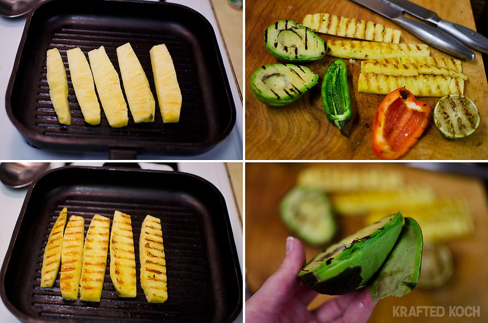 Grilled pineapple & avacado salsa - Lavibu