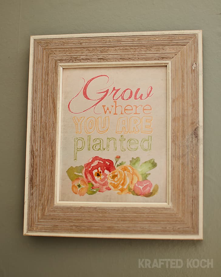 Grow where you are planted - free printable - Lavibu