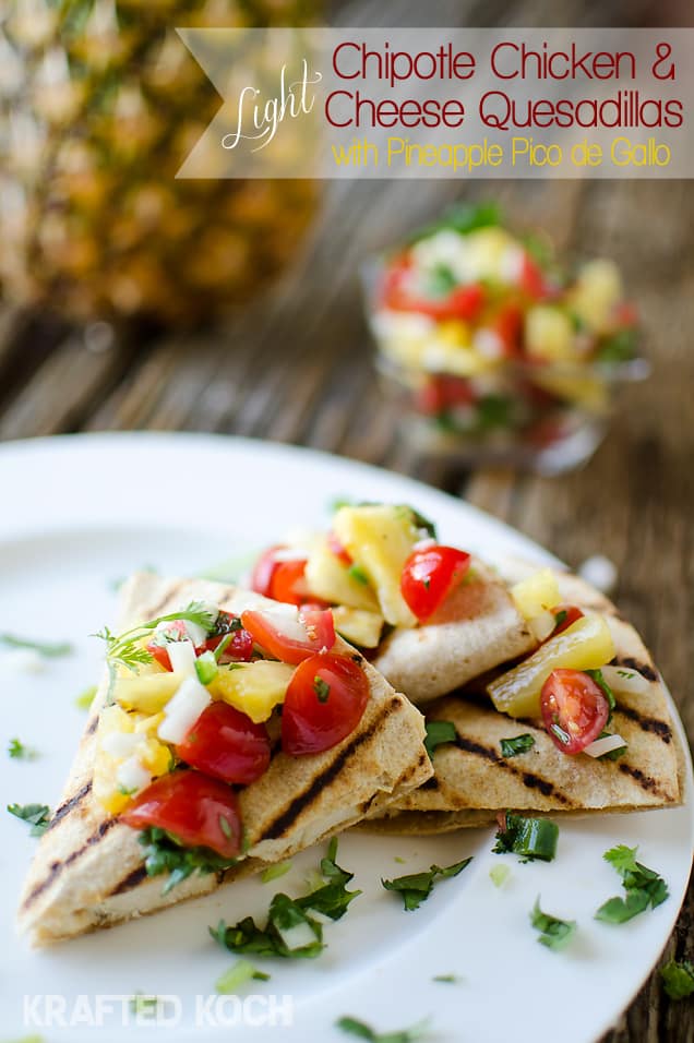 Light Chipotle Chicken Quesadilla - Lavibu