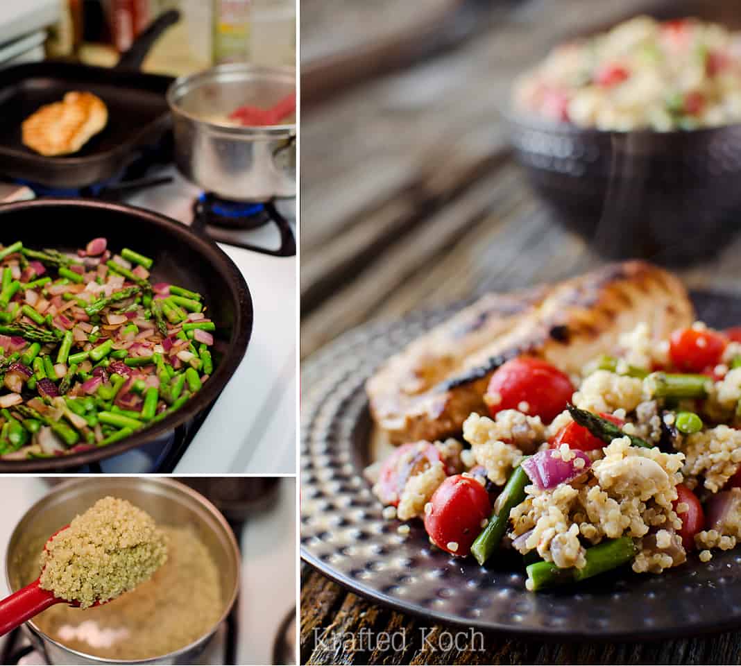 Asparagus and Feta Quinoa Salad - Lavibu