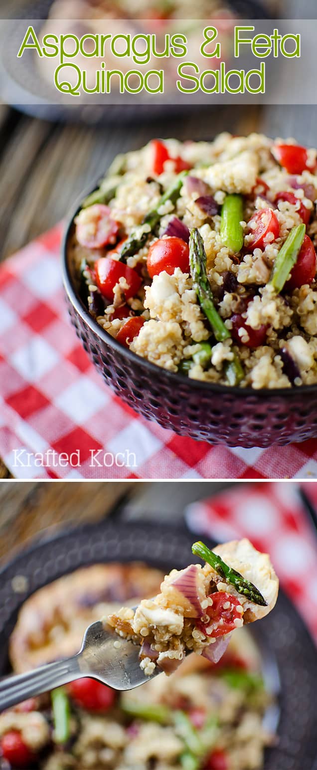 Asparagus and Feta Quinoa Salad - Lavibu