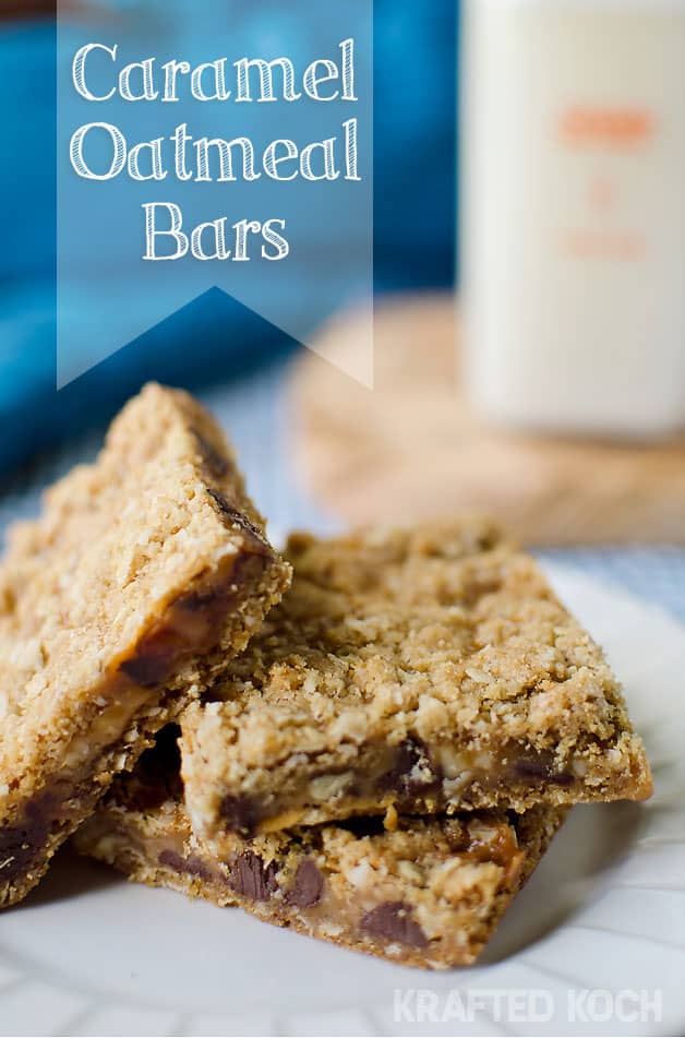Caramel Oatmeal Bars - Lavibu