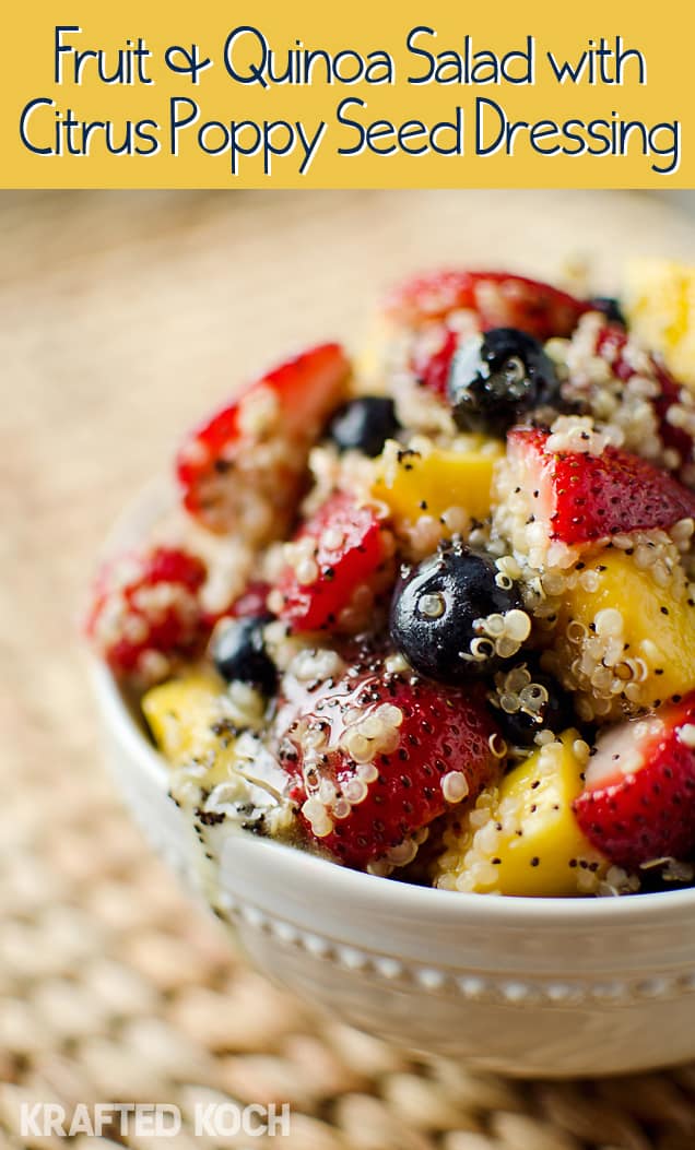 Fruit & Quinoa Salad with Citrus Poppy Seed Dressing - Lavibu