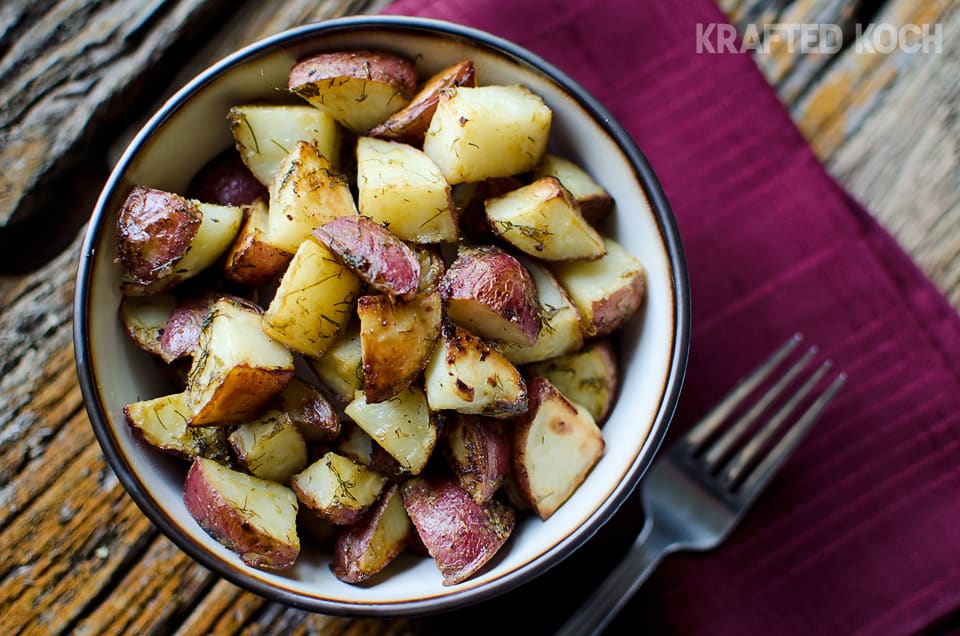 Roasted Dijon & Dill Potatoes - Side Dish - Lavibu