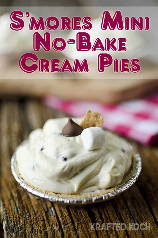 S'mores Mini No-Bake Cream Pies - Lavibu S'mores Week