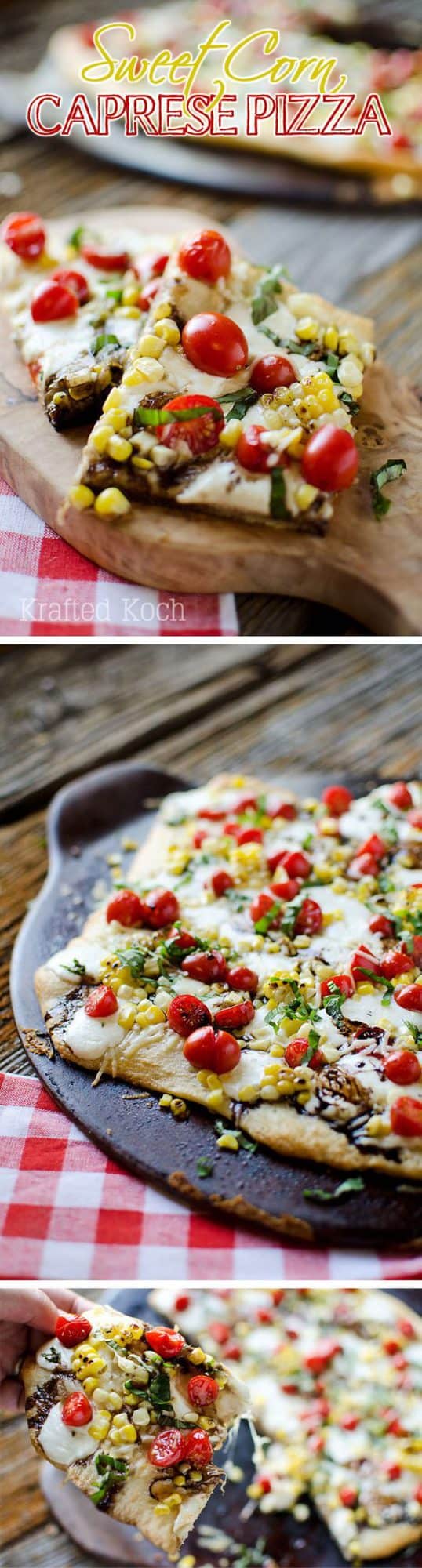 Sweet Corn Caprese Pizza - Lavibu