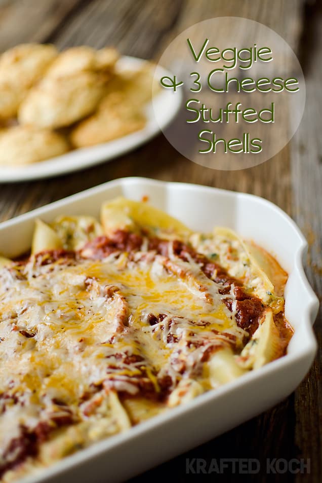 Vegetable & Three Cheese Stuffed Shells - Lavibu