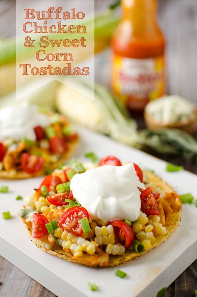 Buffalo Chicken and Sweet Corn Tostada - Lavibu