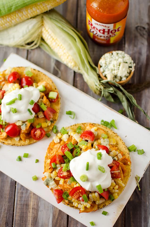 Buffalo Chicken and Sweet Corn Tostada - Lavibu