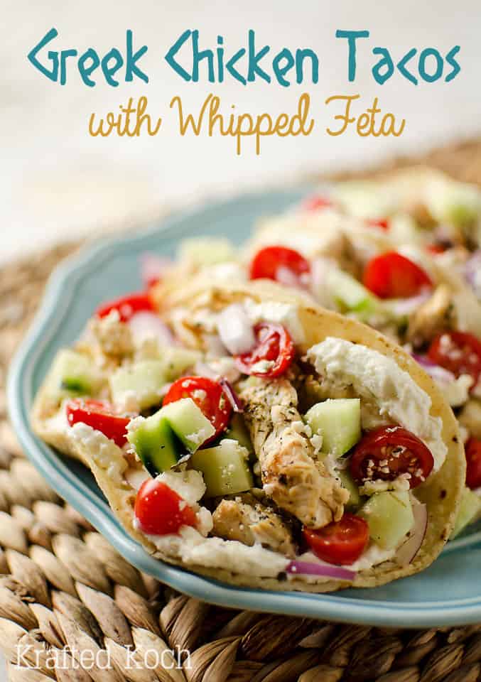 Greek Chicken Tacos with Whipped Feta - Lavibu