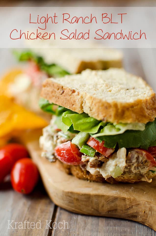 Light Ranch BLT Chicken Salad Sandwich - Lavibu