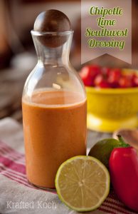 Chipotle Lime Southwest Dressing - Lavibu - A spicy dressing made with chipotle peppers in adobe sauce, fresh lime juice, southwest spices and a bit of creaminess from Greek yogurt.