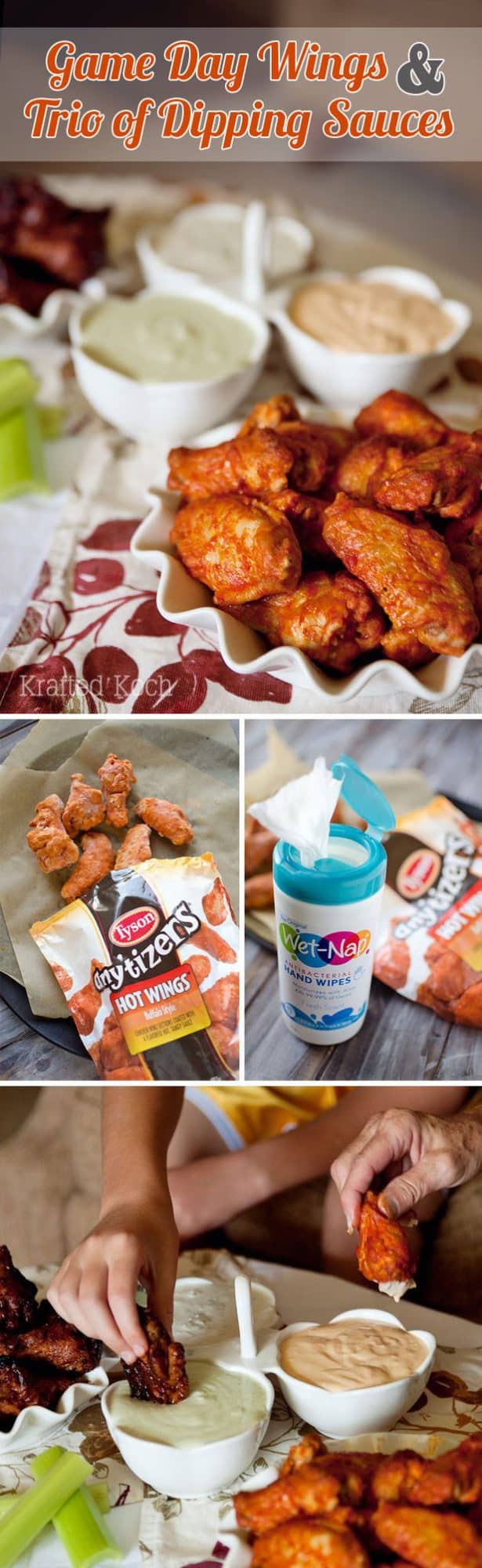 Game Day Wings and Trio of Dipping Sauce Recipes - Lavibu