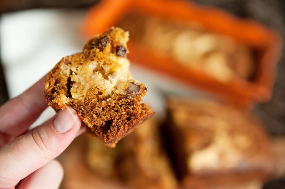 Pumpkin Pecan Bread with Orange Mascarpone Swirl - Lavibu
