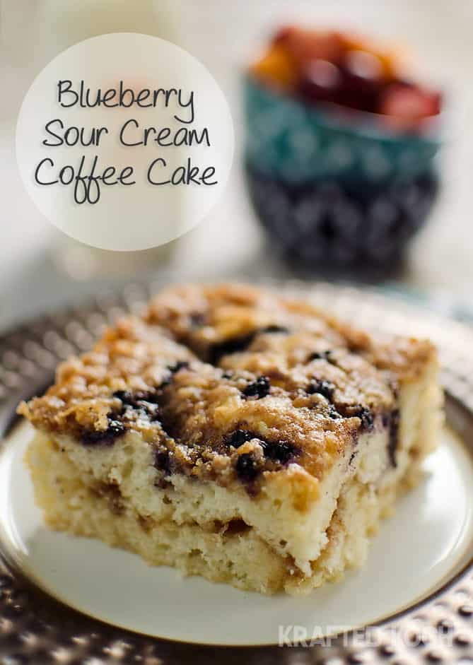 Blueberry Sour Cream Coffee Cake - Lavibu