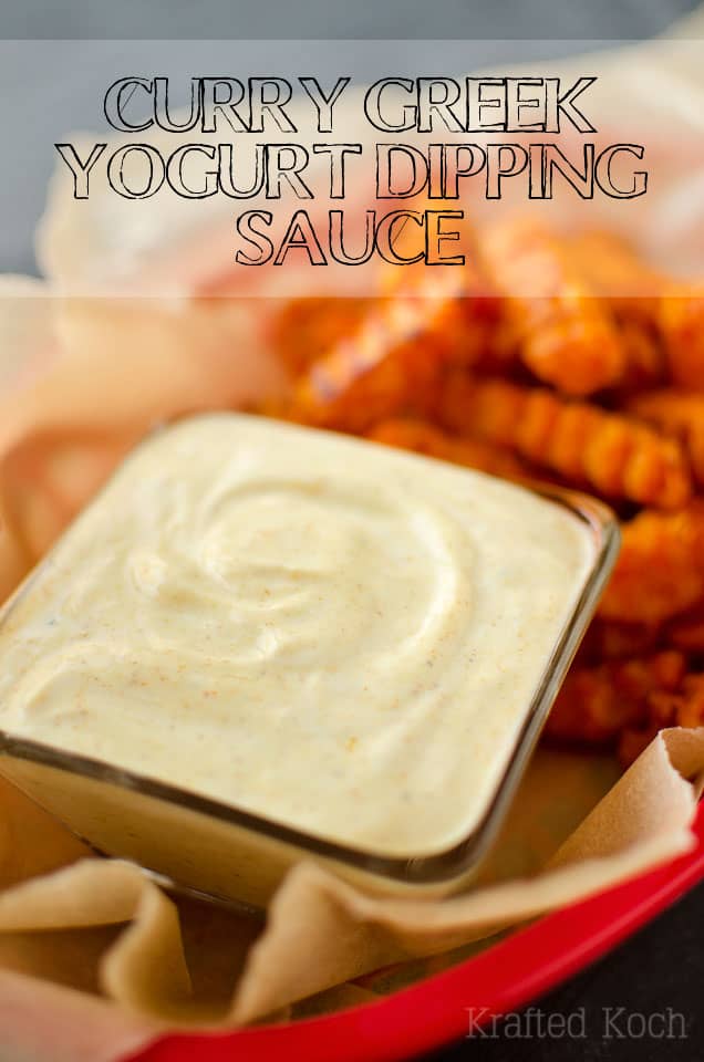 Curry Greek Yogurt Dipping Sauce - Lavibu - An amazingly flavorful dipping sauce recipe perfect for sweet potato fries!