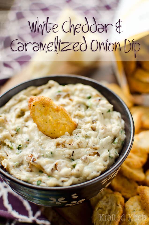 White Cheddar & Caramelized Onion Dip - Lavibu