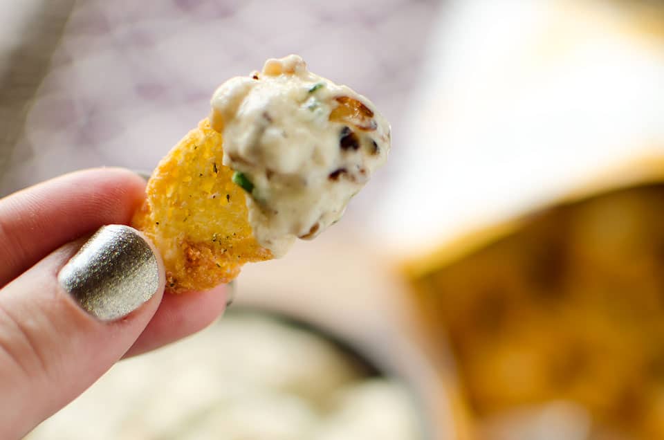 White Cheddar & Caramelized Onion Dip - Lavibu