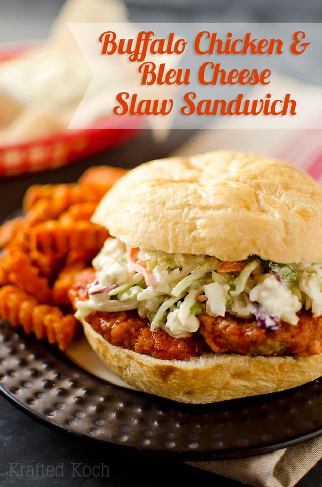 Buffalo Chicken & Bleu Cheese Slaw Sandwich - Lavibu