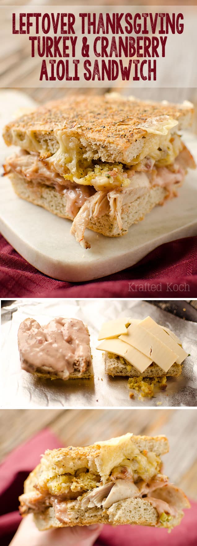 Leftover Thanksgiving Turkey and Cranberry Aioli Sandwich - Lavibu - The perfect way to enjoy the best parts of Thanksgiving with this leftover sandwich recipe!