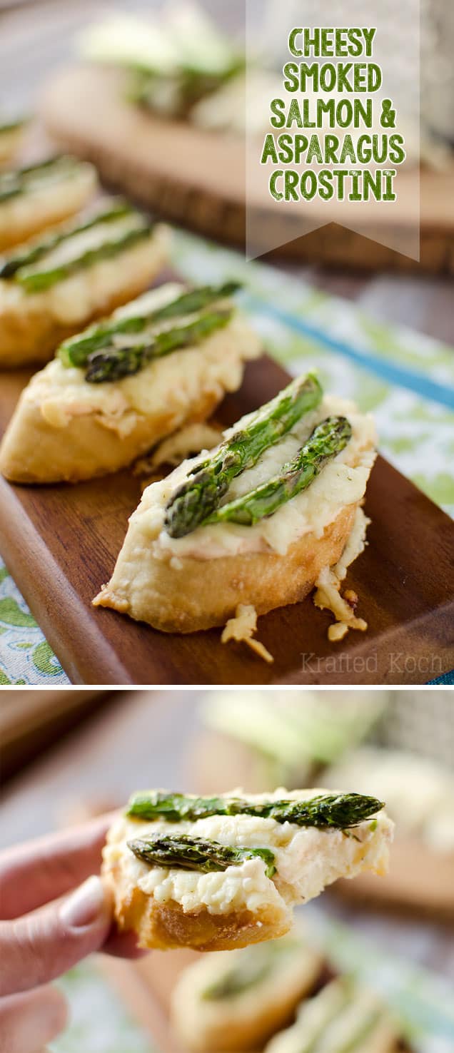 Smoked Salmon, Asparagus & White Cheddar Crostini - Lavibu