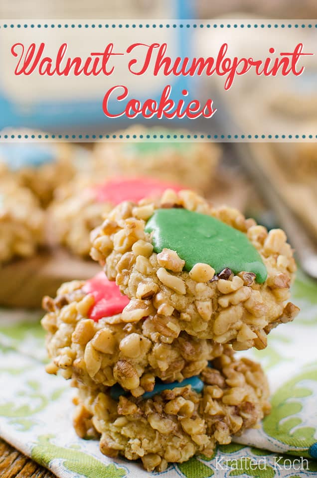 Walnut Thumbprint Cookies - Lavibu - My favorite Christmas cookie recipe that everyone loves!