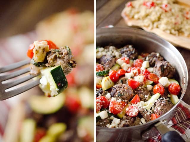 Greek Meatball & Veggie Skillet - Lavibu