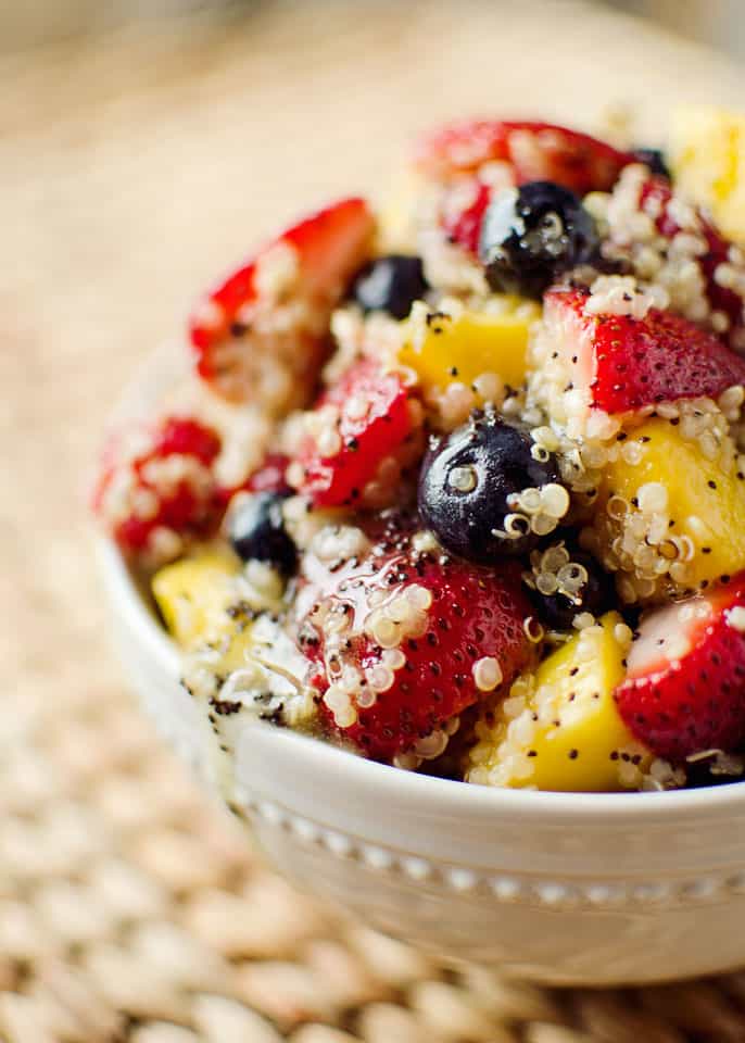 Fruit & Quinoa Salad with Citrus Poppy Seed Dressing - Lavibu