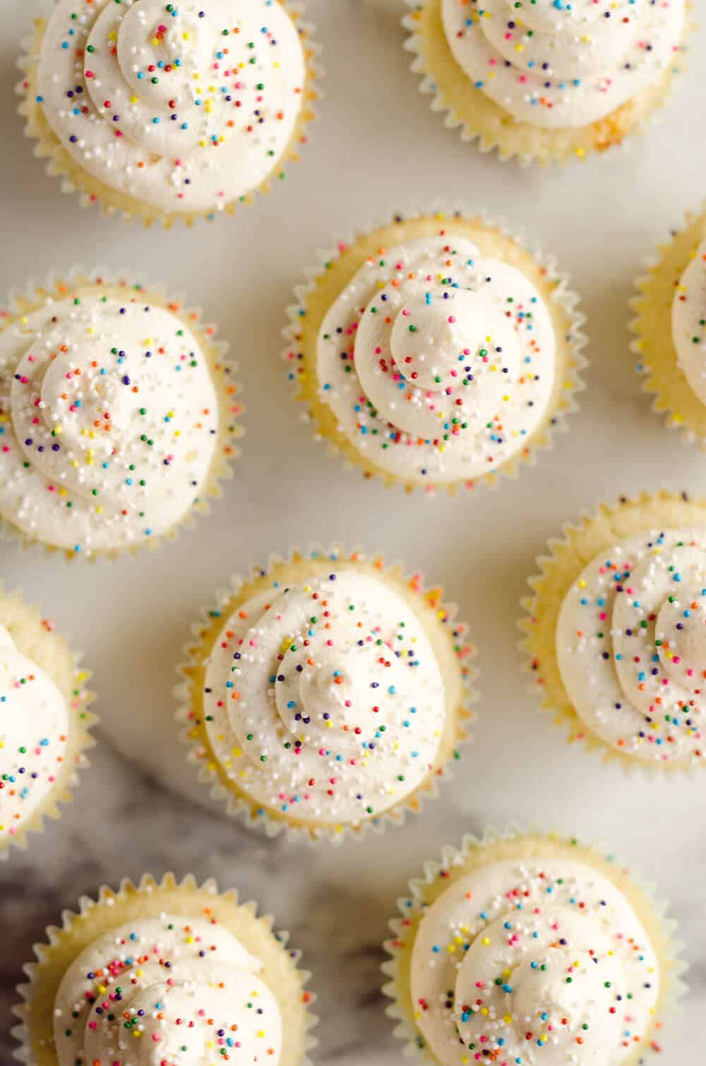 Best Birthday Cupcakes are the perfect dessert recipe for your special celebration! A moist vanilla homemade cake is topped with rich whipped buttercream for a sweet treat everyone will love.