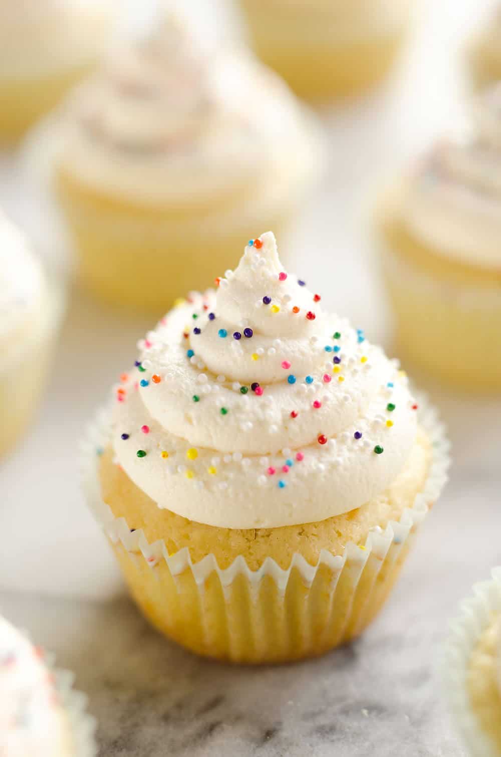 Best Birthday Cupcakes are the perfect dessert recipe for your special celebration! A moist vanilla homemade cake is topped with rich whipped buttercream for a sweet treat everyone will love.