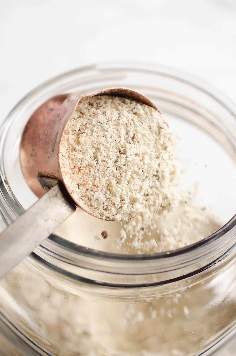 Protein Smoothie Booster is an easy way to make your blended beverages healthier with added protein, fiber and vitamins. Take your smoothies and shakes to the next level with this healthy mixture of protein powder, flaxseed, almond meal and chia seeds.
