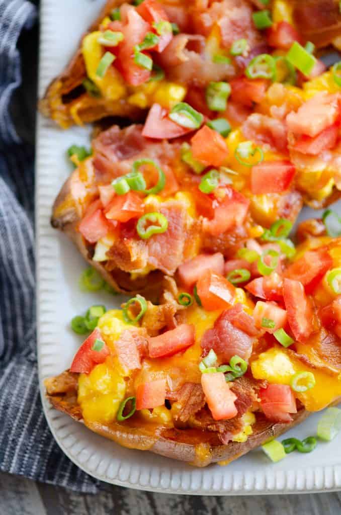 Air Fryer Breakfast Sweet Potato Skins
