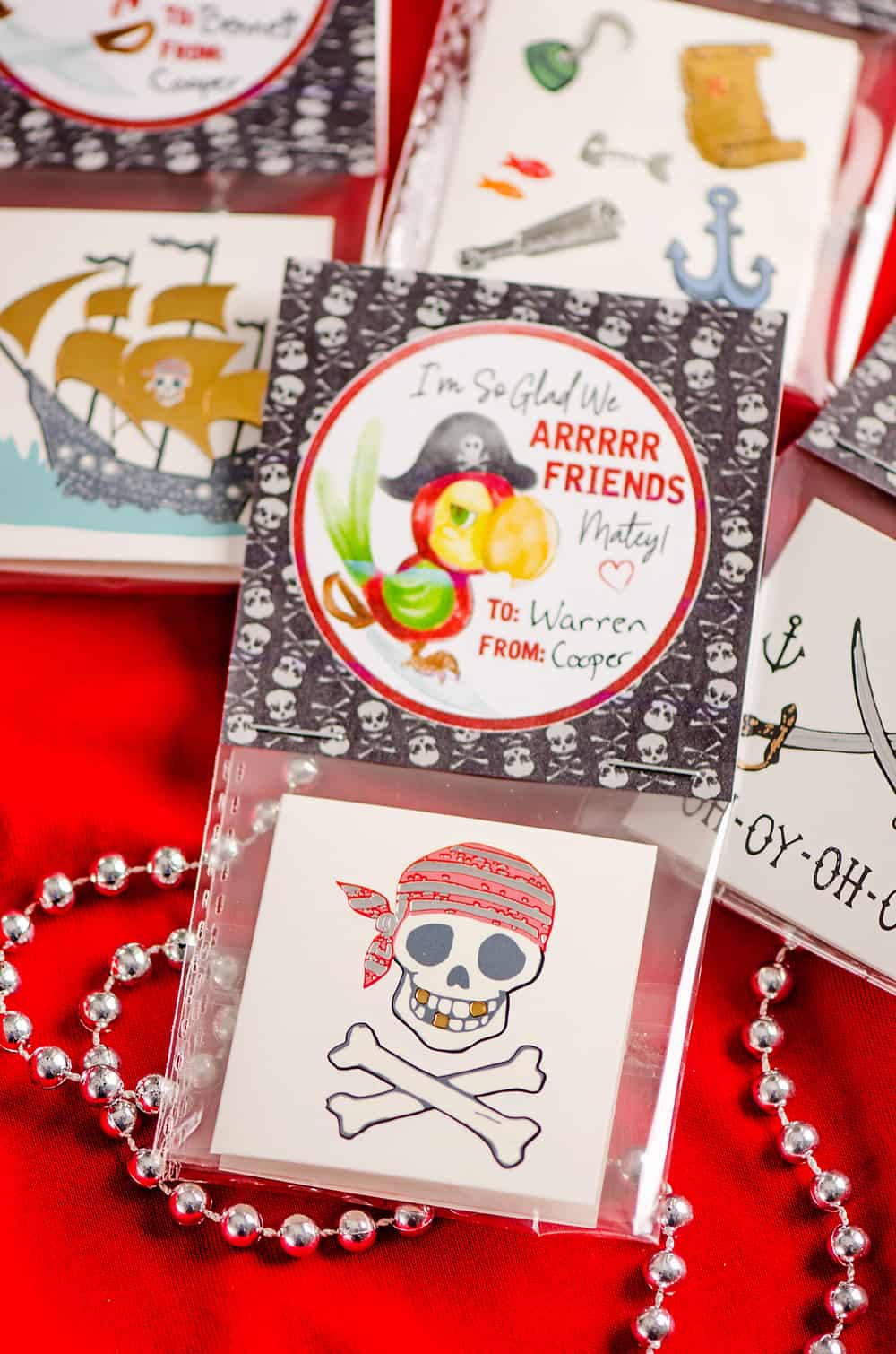 Free Printable Pirate Tattoo Valentines
