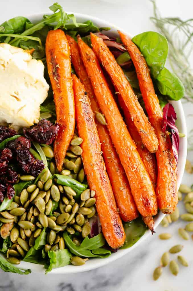 Roasted Carrot & Honey Feta Salad